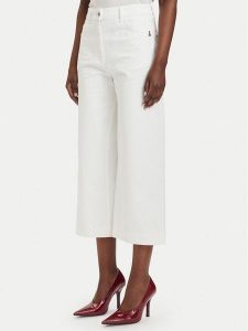 Patrizia Pepe Jeansy 2P1756/D107-W146 Biały Relaxed Fit. Białe jeansy Patrizia Pepe, bez wzorów, z bawełny. Za 664,99 zł.