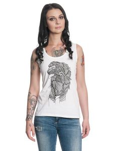 Disney The Lion King Top "The Lion King Lion" w kolorze białym rozmiar: M. Białe topy Disney The Lion King, m, bez wzorów, z bawełny, bez kołnierzyka, bez ramiączek. Za 57,06 zł.