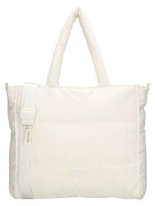 Beagles Shopper bag "Calvia" w kolorze kremowym - 36 x 32 x 12 cm rozmiar: onesize. Brązowe shopper bag Beagles, bez wzorów, z materiału, na ramię, bez dodatków. Za 86,99 zł.