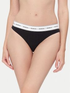 Guess Figi klasyczne O4BE13 KBBU1 Czarny. Czarne figi Guess, z aplikacjami, z syntetyku. Za 79,99 zł.