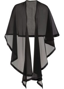 Szal - poncho. Niebieskie szaliki bonprix, bez wzorów. Za 72,99 zł.