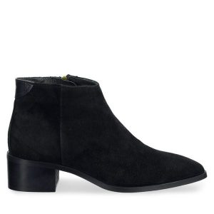 Botki Gant. Czarne botki GANT, bez wzorów, bez obcasa, na słupku, bez zapięcia. Za 599,99 zł.