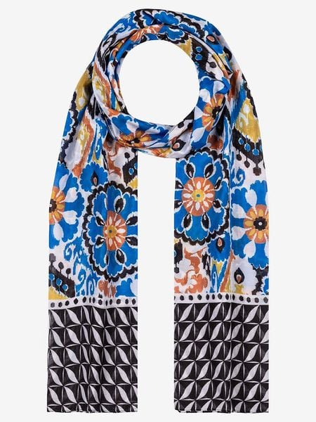 More & More Szal w kolorze czarno-niebiesko-białym rozmiar: onesize. Białe szaliki More & More, bez wzorów, z materiału. Za 64,95 zł.