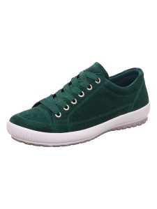Legero Skórzane sneakersy "Tanaro 4.0" w kolorze ciemnozielonym rozmiar: 41,5. Zielone trampki Legero, bez wzorów, ze skóry, bez zapięcia. Za 212,45 zł.