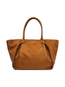 Guess Torebka Allegra HWSG22 37230 Brązowy jasny. Brązowe shopper bag Guess, z aplikacjami, z materiału, bez dodatków. Za 674,99 zł.