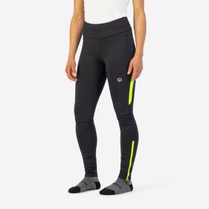 Legginsy do biegania damskie Rogelli Core. Czarne legginsy Rogelli, bez wzorów, z materiału, długie. Za 197,00 zł.