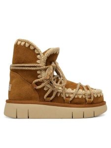 Mou Śniegowce MU.FW531024A Brązowy. Brązowe buty zimowe Mou, ze skóry, bez obcasa, bez zapięcia. Za 909,99 zł.