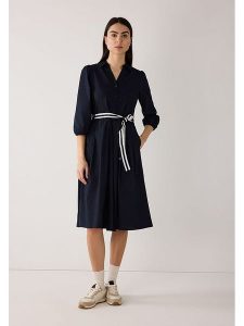 More & More Sukienka w kolorze granatowym rozmiar: 36. Niebieskie sukienki More & More, bez wzorów, z tkaniny, bez kołnierzyka, bez ramiączek, midi. Za 347,99 zł.