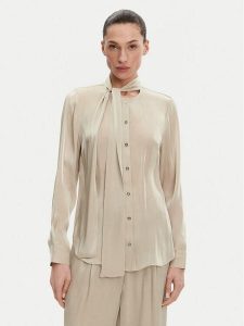 MICHAEL Michael Kors Koszula MS440I88BB Beżowy Regular Fit. Brązowe koszule MICHAEL Michael Kors, m, bez wzorów, z syntetyku, bez kołnierzyka, bez ramiączek. Za 479,99 zł.