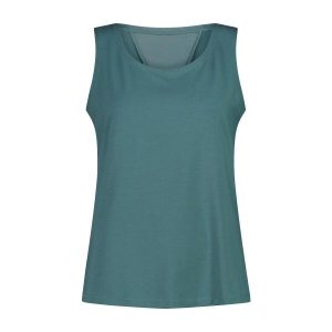 Top damska turystyczne CMP 35N5546. Zielone topy CMP, s, bez wzorów, sportowe, bez kołnierzyka, bez ramiączek. Za 182,50 zł.