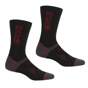 Wool Hiker unisex skarpety wełniane 2-pak. Brązowe skarpetki Regatta, bez wzorów, z wełny. W wyprzedaży za 79,99 zł.