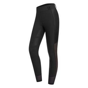 Damskie legginsy jeździeckie z pełną przyczepnością ELT Nina. Czarne legginsy ELT, bez wzorów, z elastanu, z podwyższonym stanem. Za 240,00 zł.