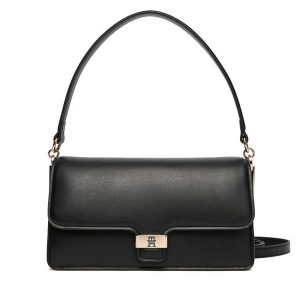 Torebka Tommy Hilfiger. Czarne torebki klasyczne TOMMY HILFIGER, bez wzorów, bez dodatków. Za 649,99 zł.