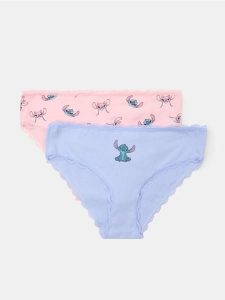 Bawełniane figi 2 pack Stitch - wielobarwny. Figi Sinsay, bez wzorów, z bawełny. Za 19,99 zł.