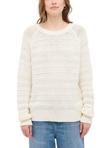 Mustang Sweter w kolorze kremowym rozmiar: XL. Brązowe swetry oversize Mustang, xl, bez wzorów, ze splotem, bez ramiączek. Za 218,57 zł.