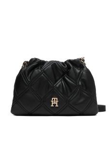 Tommy Hilfiger Torebka Th Feminine Mini Crossover AW0AW18718 Czarny. Czarne torebki klasyczne TOMMY HILFIGER, bez wzorów, ze skóry, bez dodatków. Za 489,99 zł.