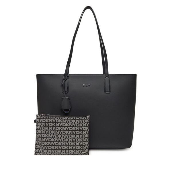 Torebka DKNY. Czarne shopper bag DKNY, bez wzorów, bez dodatków. Za 719,99 zł.