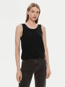 Noisy May Top Mathilde 27028786 Czarny Loose Fit. Czarne topy Noisy may, xs, bez wzorów, z bawełny, bez kołnierzyka, bez ramiączek. Za 69,99 zł.