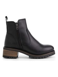 Mysa Skórzane botki "Ivy" w kolorze czarnym rozmiar: 38. Czarne botki Mysa, bez wzorów, z materiału, bez obcasa, bez zapięcia. Za 223,46 zł.