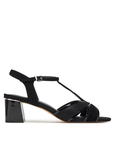 Lasocki Sandały WYL3454-13Z Czarny. Czarne sandały Lasocki, bez wzorów, ze skóry, bez obcasa, na słupku, bez zapięcia. Za 229,99 zł.