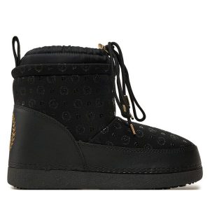Śniegowce Pollini. Czarne buty zimowe Pollini, bez obcasa, bez zapięcia. Za 759,99 zł.