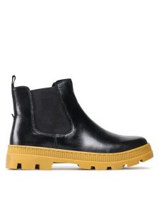 Lasocki Sztyblety WI23-PUSZAN-08 Czarny. Czarne botki Lasocki, bez wzorów, ze skóry, bez obcasa, na płaskiej podeszwie, bez zapięcia. Za 249,99 zł.