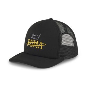 Puma Czapka Basketball Trucker 02448901. Czarne czapki Puma, bez wzorów, sportowe. Za 79,99 zł.