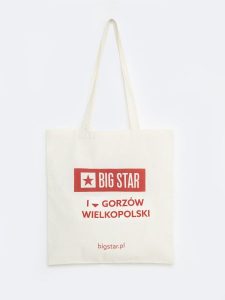 Torba bawełniana unisex Gorzów Wielkopolski 102. Białe torby podróżne i sportowe Big Star, z aplikacjami, z bawełny, na ramię, z nadrukiem, bez dodatków. Za 4,99 zł.