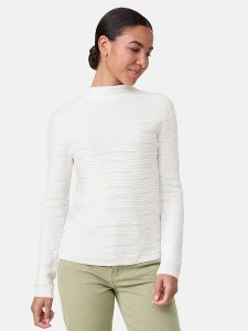 TAIFUN Sweter w kolorze białym rozmiar: 48. Białe swetry oversize Taifun, bez wzorów, bez ramiączek. Za 127,35 zł.