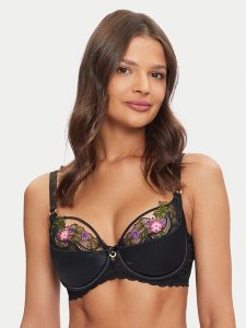 Guess Biustonosz push-up O4BC08 KCG30 Czarny. Czarne biustonosze Guess, z aplikacjami, z syntetyku. Za 259,99 zł.