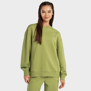 Bluza dresowa Lifestyle damska SIROKO Tree-W. Zielone bluzy SIROKO, xs, bez wzorów, z bawełny, bez kaptura. Za 190,00 zł.