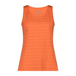Damski tank top CMP Unlimitech. Brązowe koszulki sportowe CMP, bez wzorów, bez ramiączek. Za 176,50 zł.