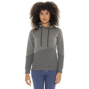 Bluza zimowa Damen z Kapuze zum Überziehen, Leone 1947 Braid-Einsätze. Szare bluzy LEONE 1947 APPAREL, na zimę, bez wzorów, z bawełny, bez kaptura. W wyprzedaży za 176,82 zł.