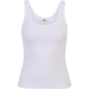 Tank Top Damski Prążkowana Ekologiczny Basic 2pak. Białe topy Urban Classics, xl, bez wzorów, prążkowane, sportowe, bez kołnierzyka, bez ramiączek. Za 84,99 zł.