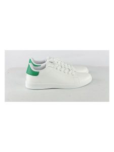 C'M Sneakersy w kolorze biało-zielonym rozmiar: 37. Białe trampki C'M, bez wzorów, z materiału, bez zapięcia. Za 86,99 zł.