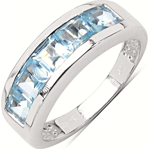 BONNIE Srebrny pierścionek obrączka blue topaz. Niebieskie pierścionki Braccatta, z granatem, srebrne. Za 299,00 zł.