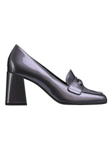 Högl Skórzane czółenka "Julie" w kolorze antracytowym rozmiar: 41. Czarne czółenka HÖGL, bez wzorów, bez obcasa, bez zapięcia. Za 222,41 zł.