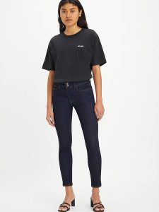Levi´s Dżinsy "Blue Wave Rinse" - Skinny fit - w kolorze granatowym rozmiar: W27/L32. Niebieskie jeansy z aplikacjami, z podwyższonym stanem. Za 166,88 zł.