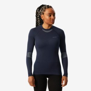 Koszulka termoaktywna narciarska damska Wedze BL500 soft seamless. Koszule nocne WED'ZE, bez wzorów, z elastanu, bez ramiączek. Za 129,99 zł.