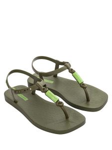 Ipanema Sandały w kolorze khaki rozmiar: 39. Brązowe klapki Ipanema, bez wzorów, z otwartym noskiem, bez obcasa, bez zapięcia. Za 95,92 zł.