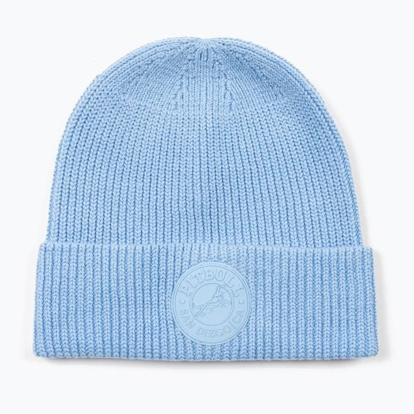 Czapka zimowa Pitbull Beanie San Diego Ca. Niebieskie czapki PITBULL, bez wzorów, z bawełny, sportowe. Za 52,99 zł.