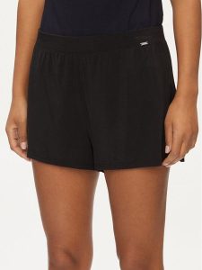 Calvin Klein Underwear Szorty piżamowe 000QS7190E Czarny Relaxed Fit. Czarne piżamy Calvin Klein Underwear, bez wzorów, bez ramiączek. Za 289,99 zł.