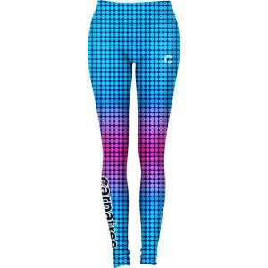 Legginsy w kolorze niebiesko-różowym. Legginsy marki Haby, Mr Gugu Ms Go. W wyprzedaży za 114,95 zł.