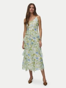 Vero Moda Sukienka wieczorowa Smilla 10346307 Turkusowy Regular Fit. Niebieskie kombinezony Vero Moda, m, bez wzorów, z syntetyku, wizytowe, bez kołnierzyka, bez ramiączek. Za 269,99 zł.