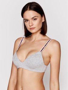Tommy Hilfiger Biustonosz bezfiszbinowy Lighty Lined UW0UW02413 Szary. Szare biustonosze TOMMY HILFIGER, bez wzorów, z bawełny. Za 119,99 zł.