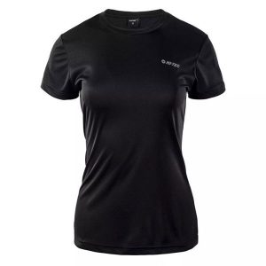Koszulka damska Hi-Tec Lady Sibic - czarna, Rozmiar XL. Czarne bluzki Hi-tec, l, bez wzorów, z poliesteru, sportowe, bez kołnierzyka, bez ramiączek. Za 34,99 zł.