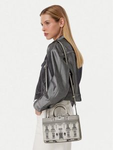 KARL LAGERFELD Torebka A4W30310 Szary. Szare kuferki KARL LAGERFELD, bez wzorów, ze skóry, bez dodatków. Za 1 299,00 zł.