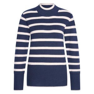 Sweter damski HV Society Gabriella. Niebieskie swetry klasyczne HV SOCIETY, na zimę, bez kołnierzyka. Za 416,50 zł.