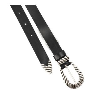 Czarny Skórzany Damski Pasek Big Star. Czarne paski Big Star, bez wzorów, z jeansu, eleganckie. Za 129,00 zł.