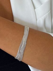 Eclat d'Argent Srebrna bransoletka rozmiar: onesize. Szare bransoletki Eclat d'Argent, srebrne. Za 304,99 zł.